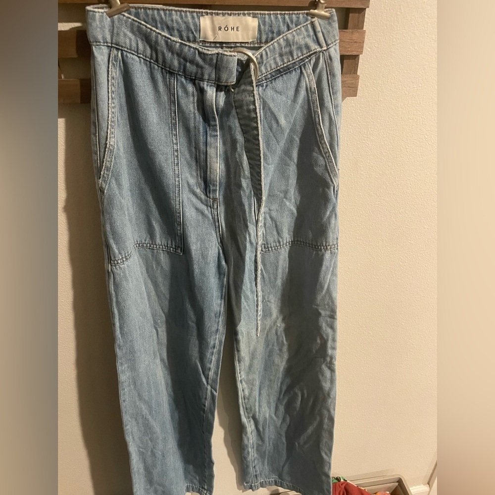 Róhe Blue Lora Wide Leg Denim Jeans Size 4